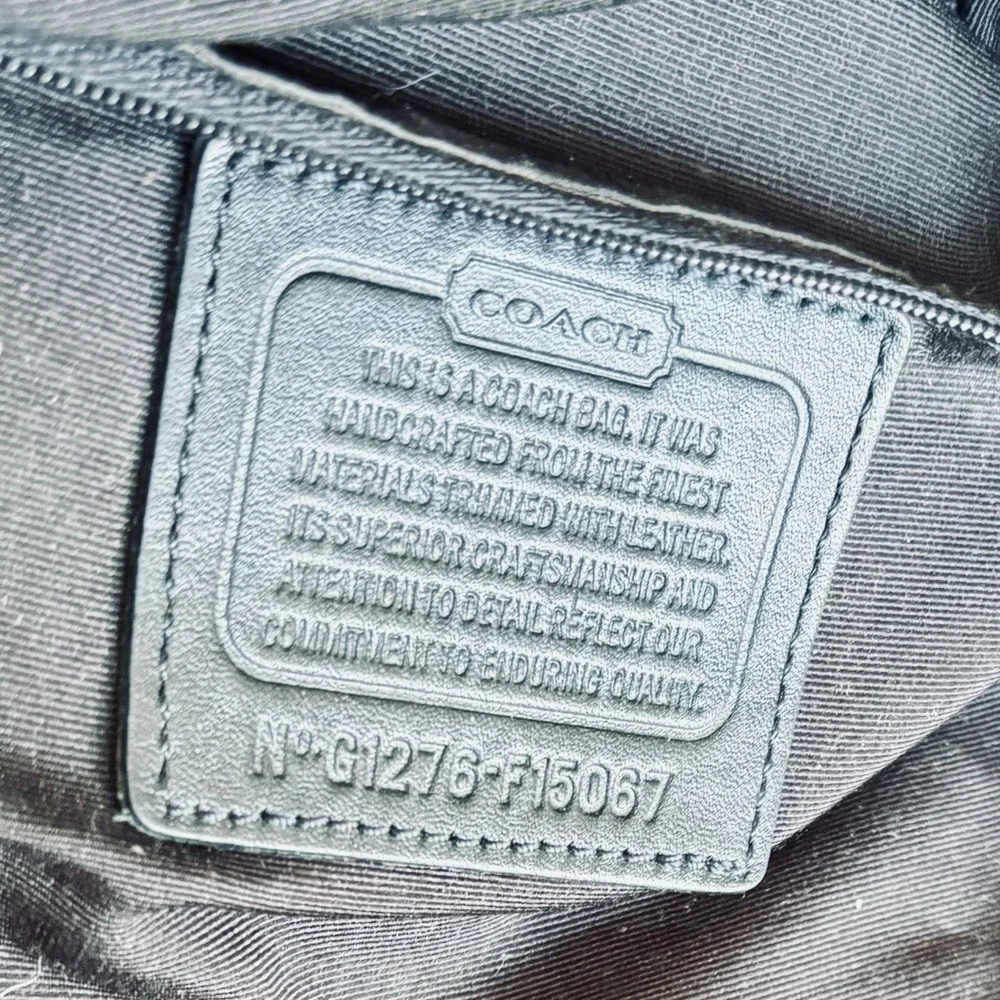 Coach Signature C Monogram Jacquard Black Hobo Bag